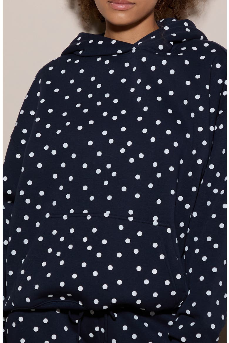 Polka Dot Hoodie, Alternate, color, NAVY