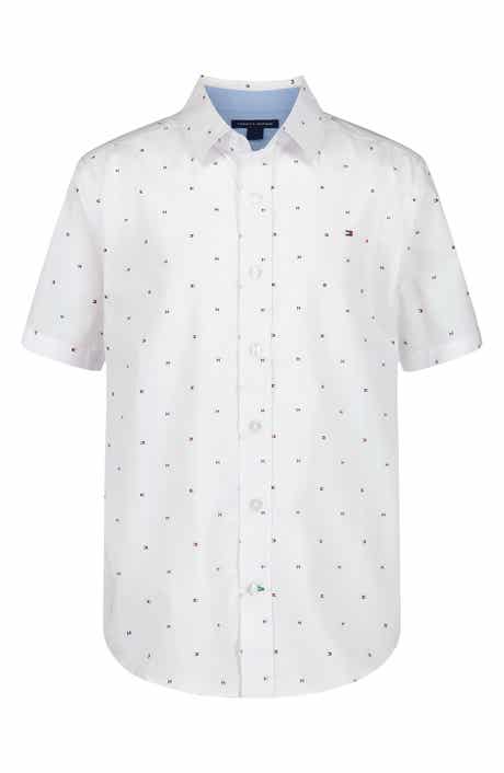 Tommy Hilfiger Kids' Flag Short Sleeve Button-Up Shirt