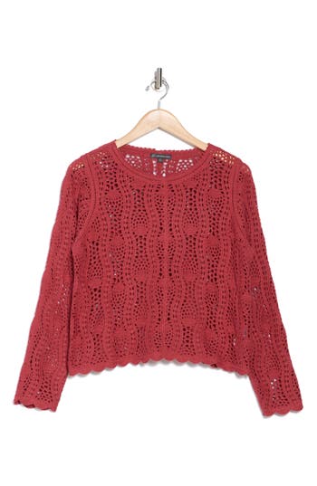 ADRIANNA PAPELL ADRIANNA PAPELL POINTELLE SWEATER