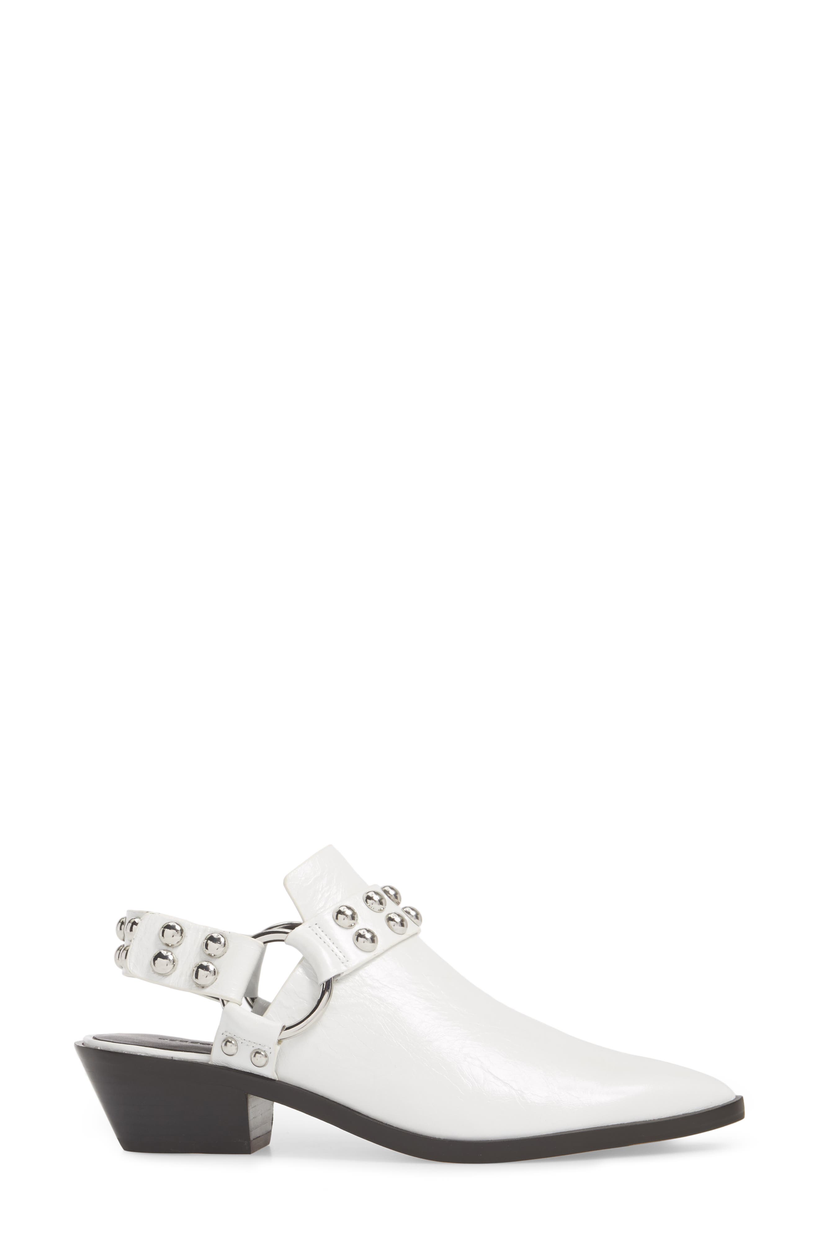 Korlyn Studded Bootie, Alternate, color, WHITE LEATHER