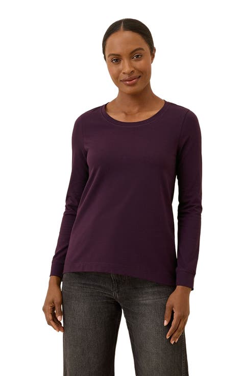 Luxe Stretch Jersey Swing Long Sleeve Tee