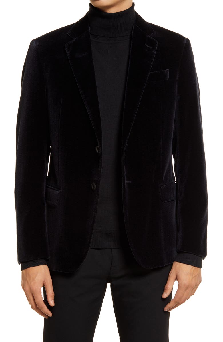 Emporio Armani G-Line Velvet Sport Coat, Main, color,