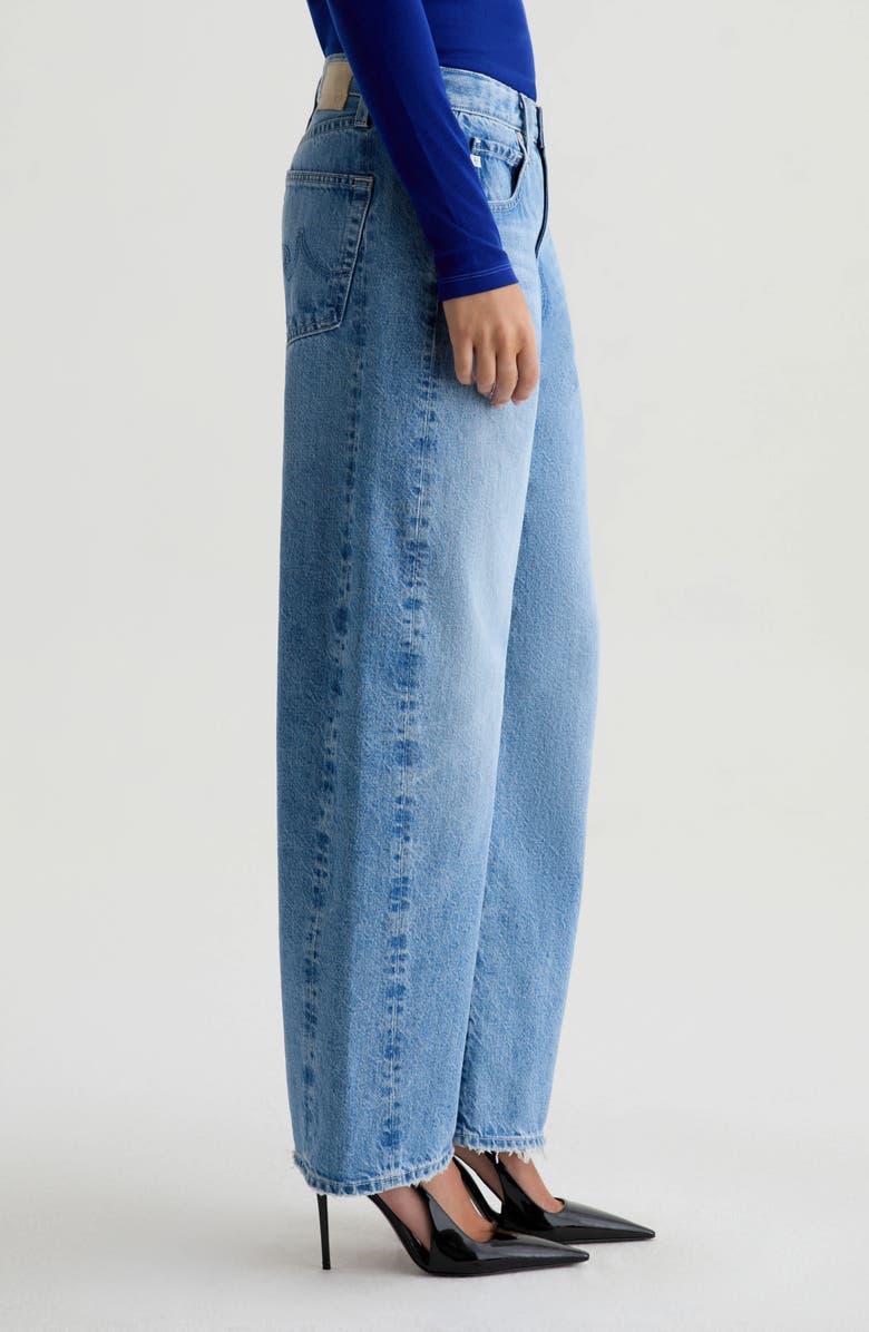 AG Hattie High Waist Ankle Wide Barrel Leg Jeans, Alternate, color, Blueprint