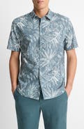 Vince Short Sleeve Cotton & Lyocell Button-Up Shirt