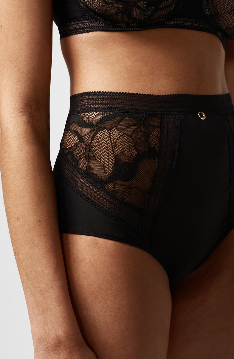 Chantelle Lingerie True Lace High Waist Briefs, Alternate, color, 