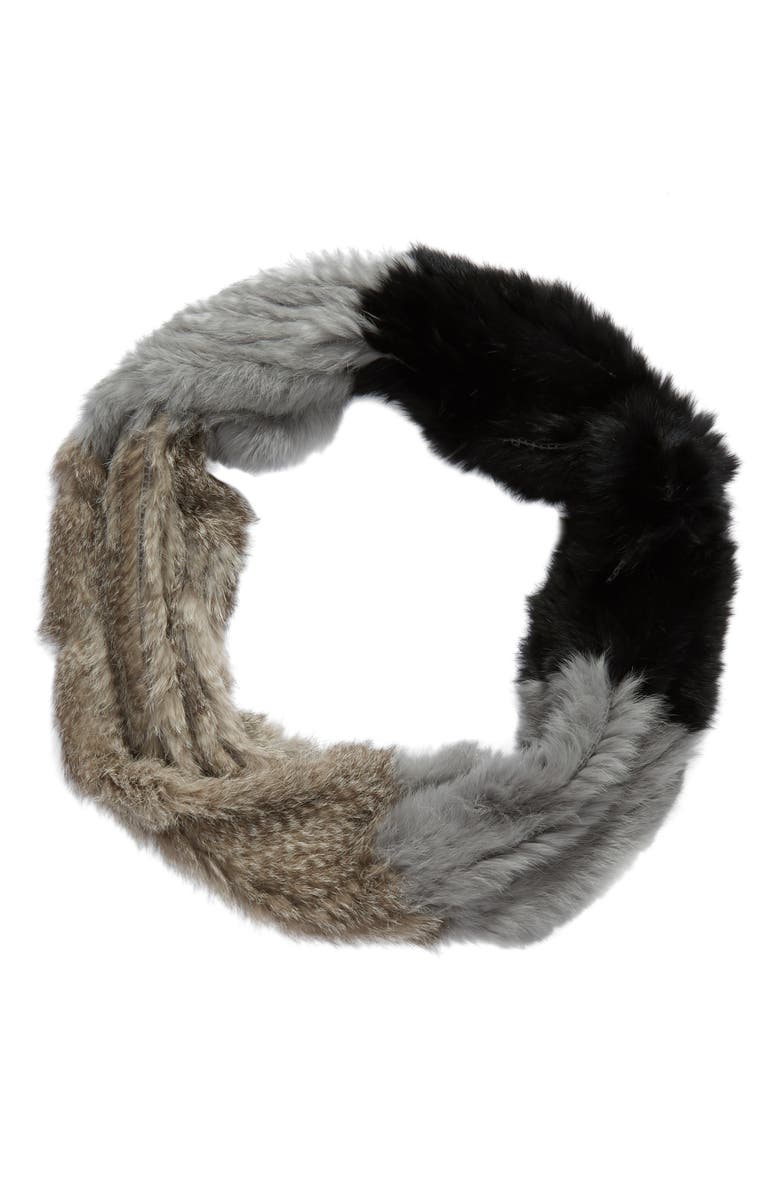 La Fiorentina Genuine Rabbit Fur Infinity Scarf, Alternate, color, 
