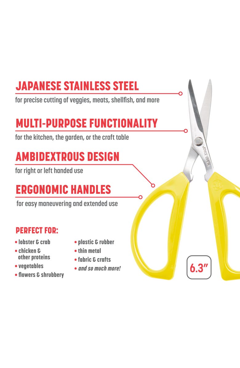 JOYCE CHEN Original Unlimited Kitchen Scissors 2-Pack, Alternate, color, Yellow