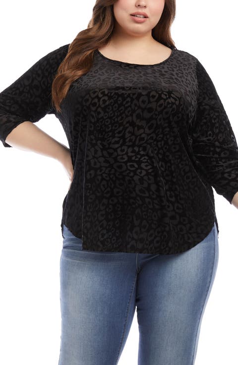 Animal Velvet Burnout Top