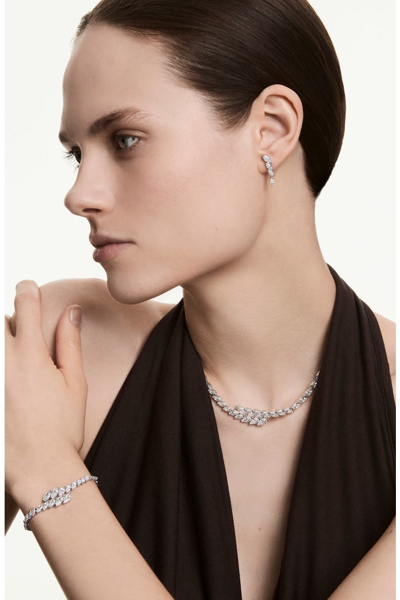 Mesmera Necklace, Bracelet & Earrings Set, Alternate, color, WHITE CRYSTAL RHODIUM