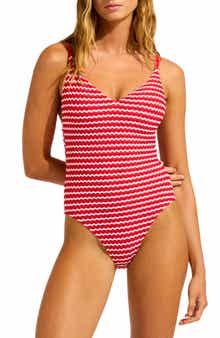 Seafolly Mesh Effect One-Piece Swimsuit