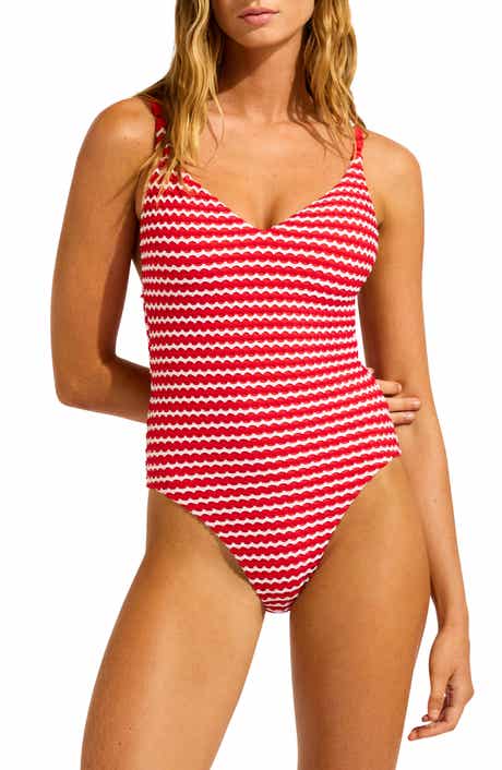 Seafolly Mesh Effect One-Piece Swimsuit