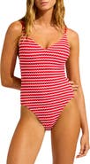 Seafolly Mesh Effect One-Piece Swimsuit