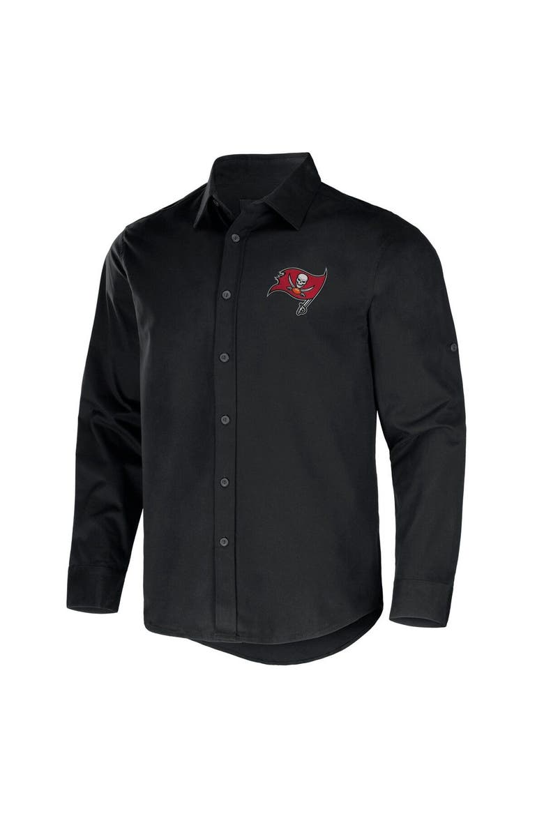 Men's NFL x Darius Rucker Collection by Fanatics Black Tampa Bay Buccaneers Convertible Twill Long Sleeve Button-Up Shirt, Alternate, color, Black