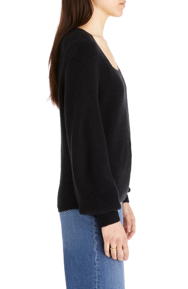 Madewell Melwood Square Neck Coziest Yarn Pullover Sweater, Alternate, color, 