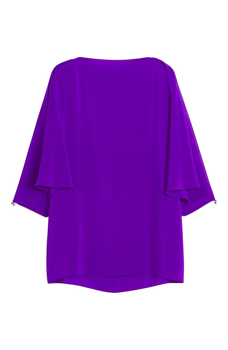 Lanvin Silk Top With Openwork Sleeves, Alternate, color, 
