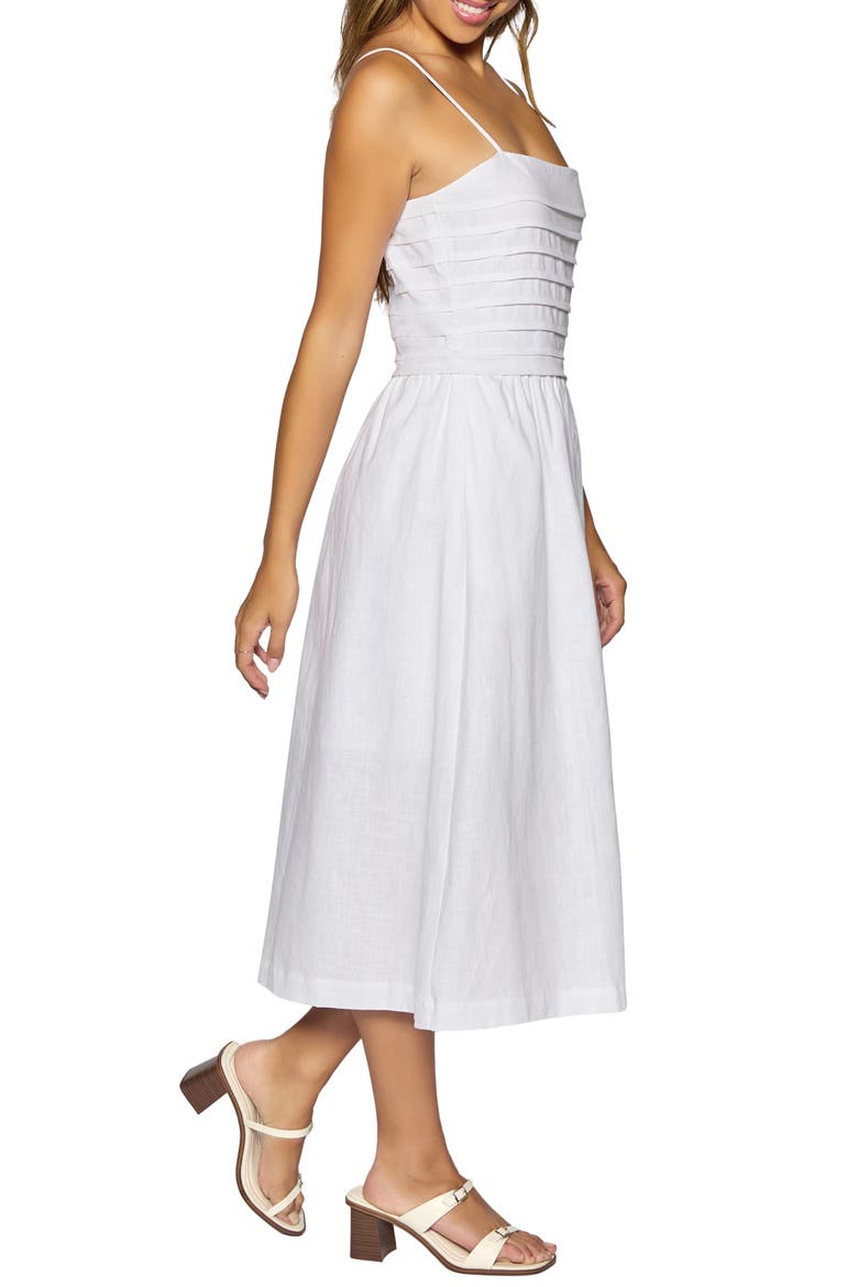 Cabrera Mist Midi Dress, Alternate, color, WHITE
