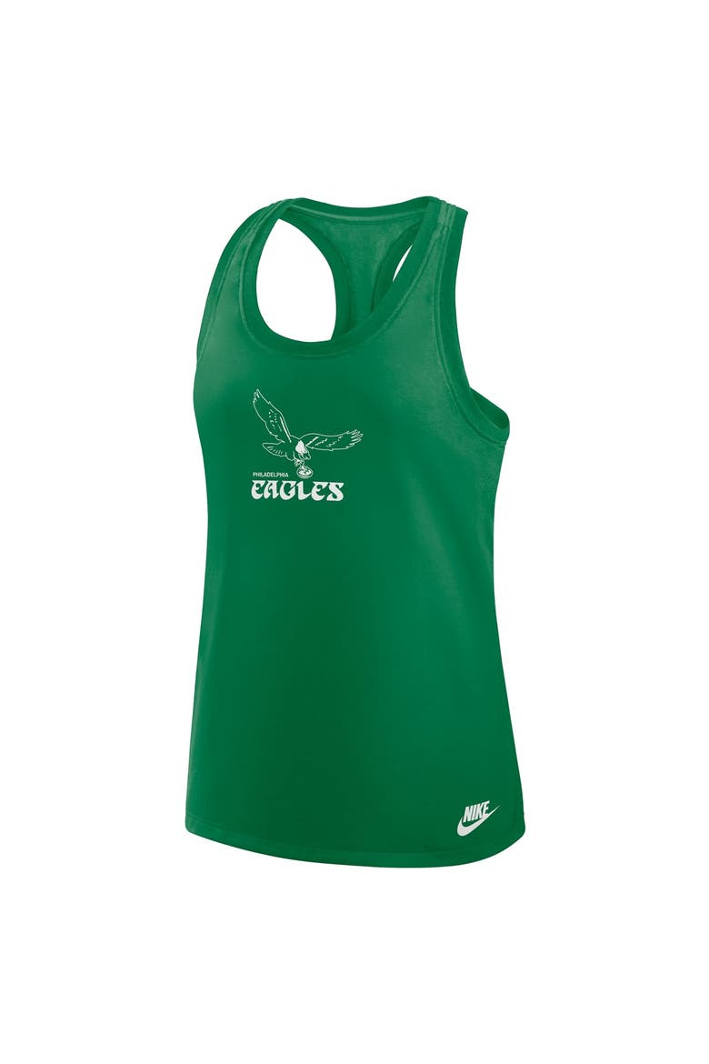 Women's Nike Kelly Green Philadelphia Eagles Hurry Up Tri-Blend Dri-FIT Tank Top, Alternate, color, Kelly Green