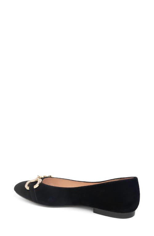 Patricia Green Cannes Crystal Horsebit Flat In Black