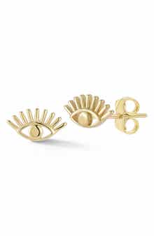 Ember Fine Jewelry 14K Evil Eye Stud Earrings