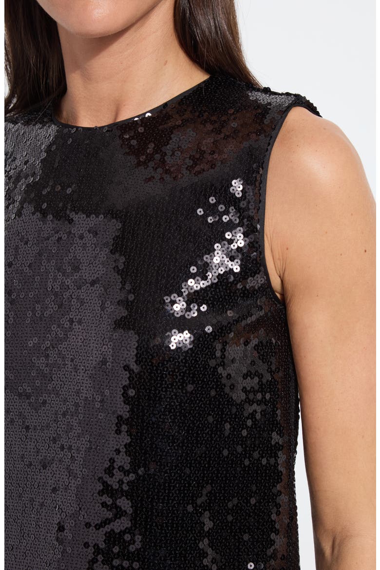 Adaline Sequin Shell Top, Alternate, color, BLACK SEQUIN