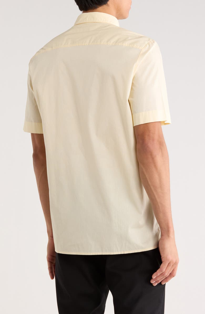 BOSS Ebor Short Sleeve Button-Up Shirt, Alternate, color, Light Beige