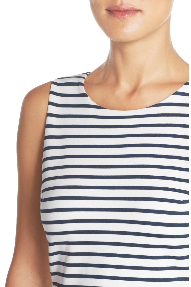Ming Stripe Fit & Flare Dress, Alternate, color, NAVY/ WHITE