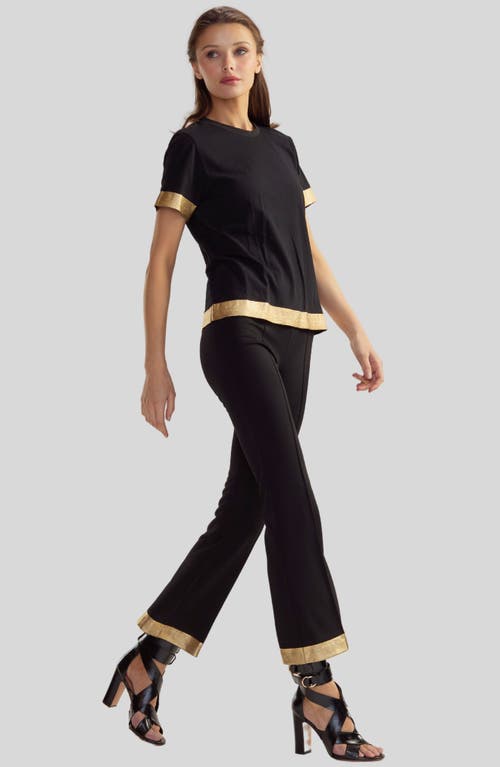 Cynthia Rowley Athena Cropped Pants In Black
