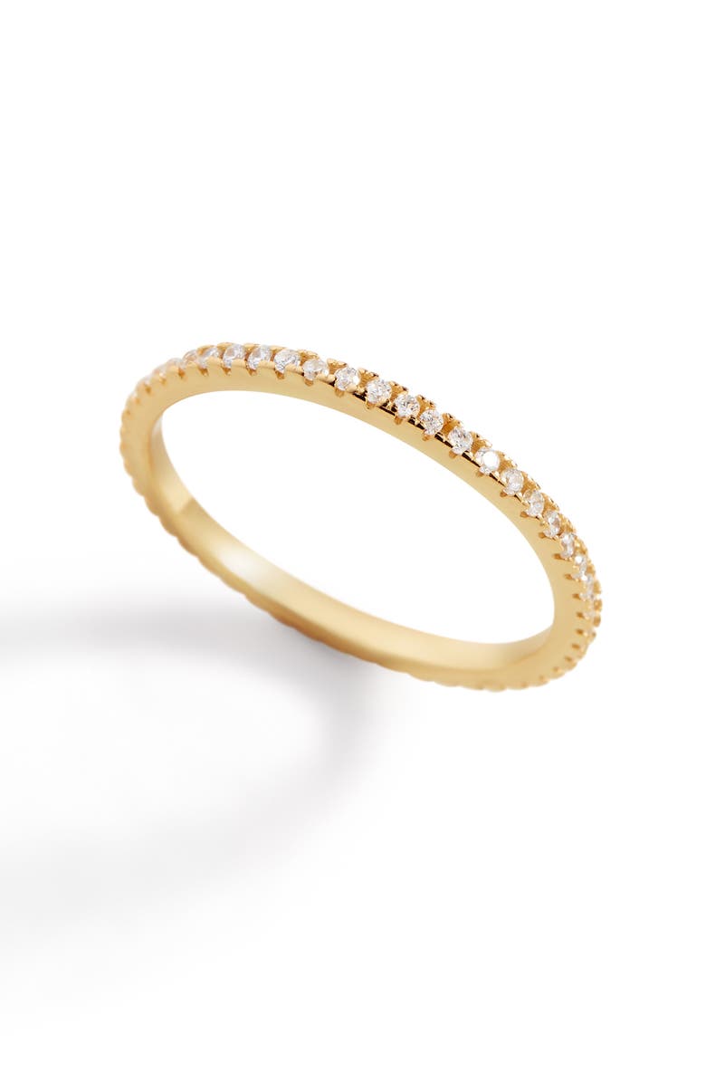 Mint & Lily Eternity Diamond Ring, Main, color, 18K Gold Over Sterling Silver