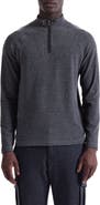 Bugatchi Brushed Cotton Blend Quarter Zip Pullover