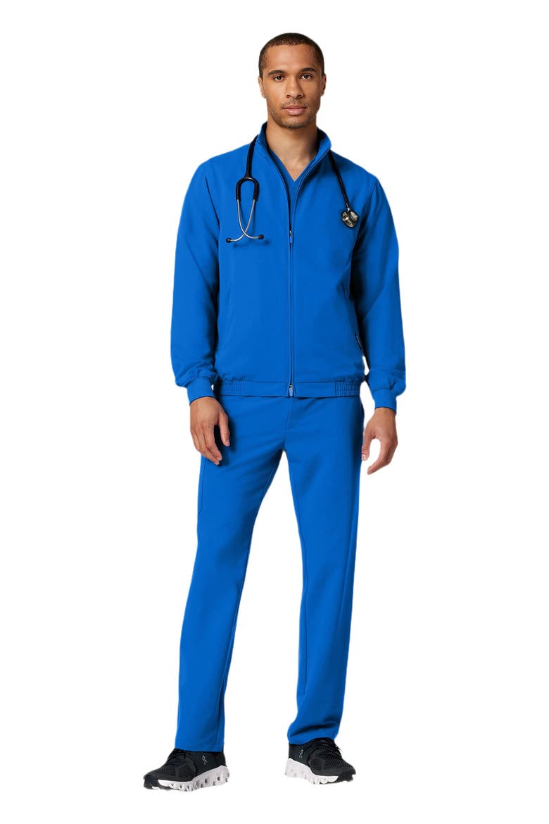 Wolfe Men's 6-Pocket Classic Scrub Jacket, Main, color, Royal Blue