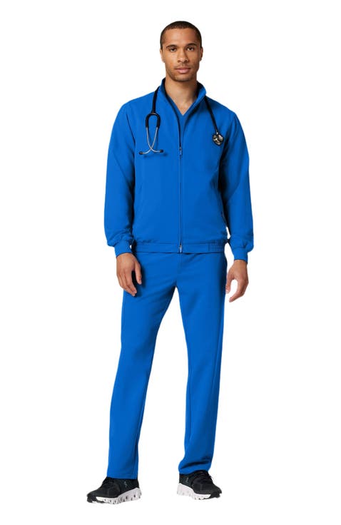 Wolfe Men's 6-Pocket Classic Scrub Jacket