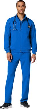 JAANUU Wolfe Men's 6-Pocket Classic Scrub Jacket
