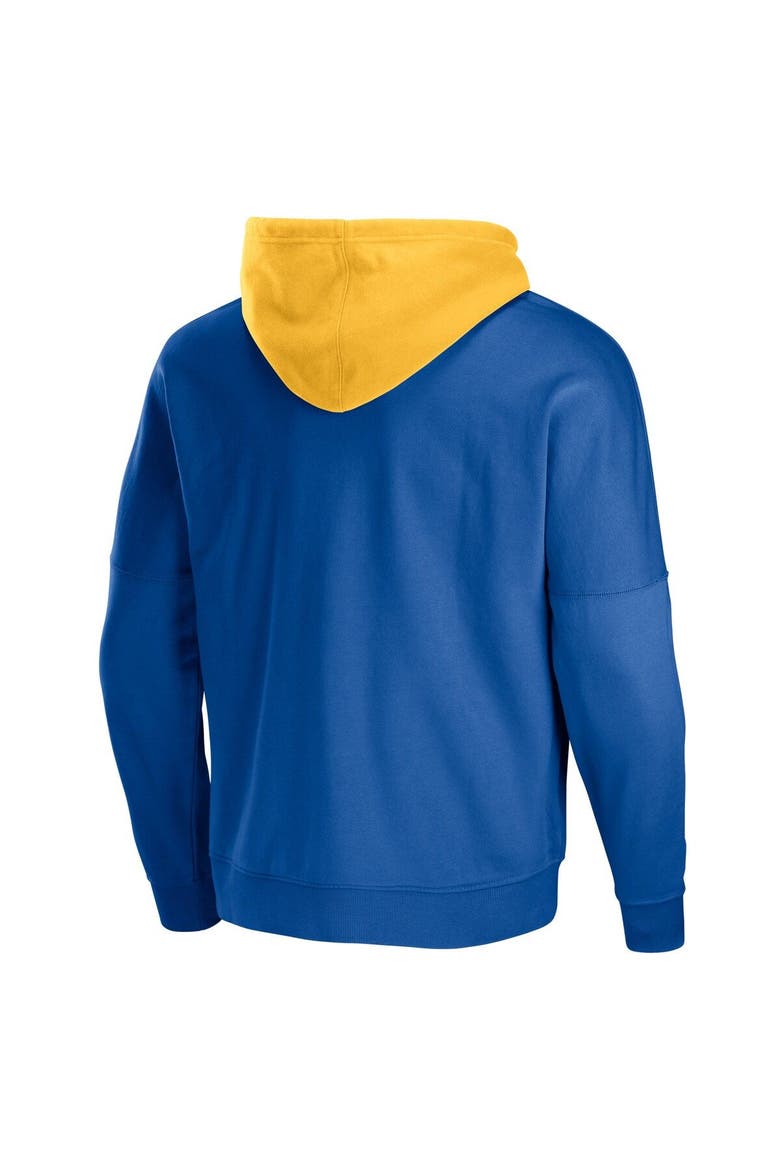 Men's NFL x Staple Navy Los Angeles Rams Throwback Vintage Wash Pullover Hoodie, Alternate, color, Navy