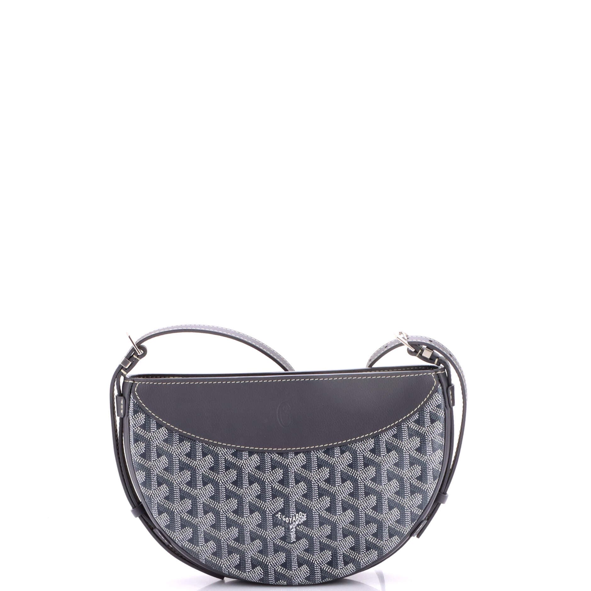Pre-Owned Goyard Hirondelle Shoulder Bag Coated Canvas and Leather, Alternate, color, Gray