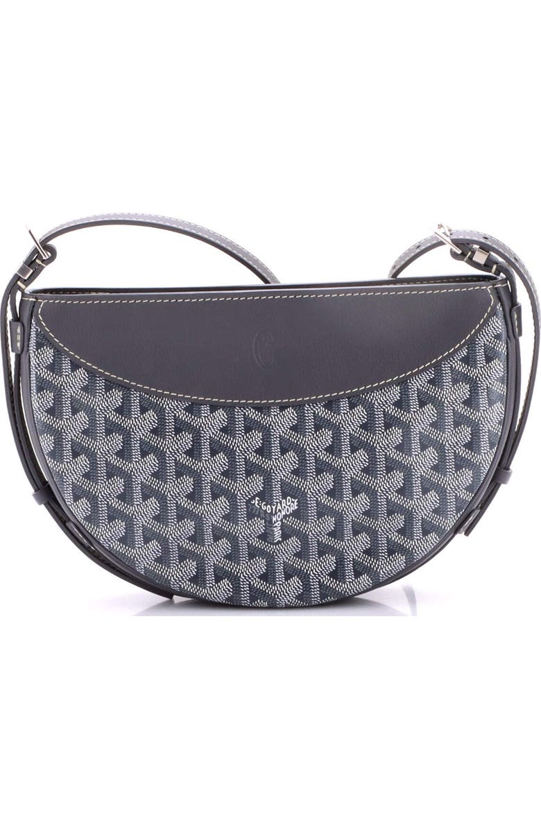 Pre-Owned Goyard Hirondelle Shoulder Bag Coated Canvas and Leather, Alternate, color, Gray