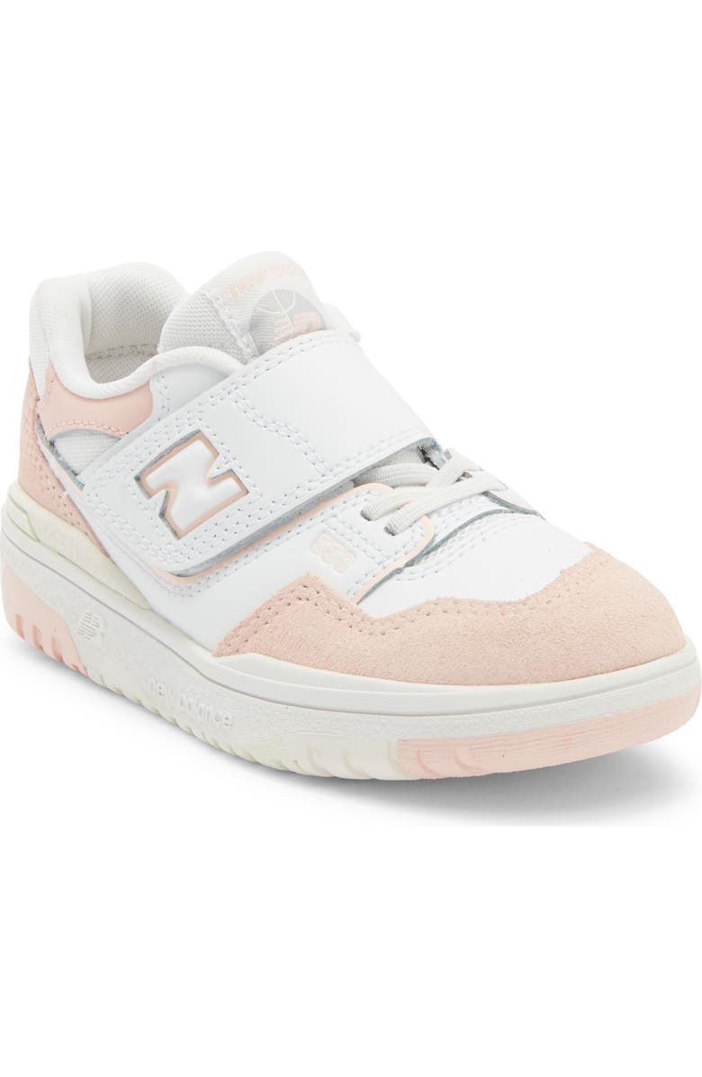 New Balance Kids' B550 Sneaker, Main, color, White/ Pink Haze