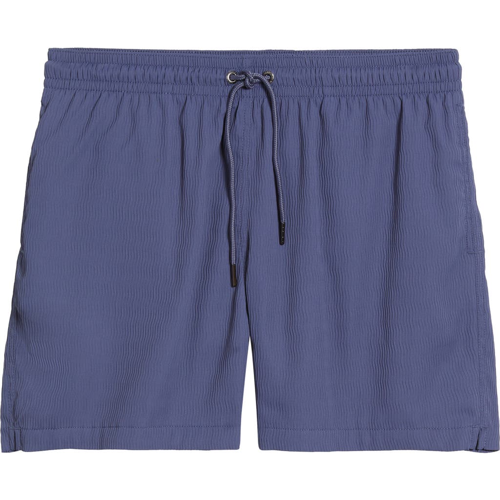 Chubbies Sketches Textured 5.5-inch Swim Trunks In Navy