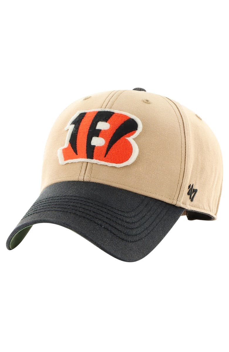 '47 Men's '47 Khaki/Black Cincinnati Bengals Dusted Sedgwick MVP Adjustable Hat, Alternate, color, Khaki