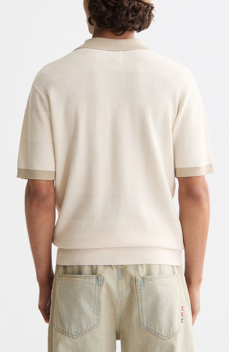 Scotch & Soda Texture Cotton Polo, Alternate, color, Eggnog