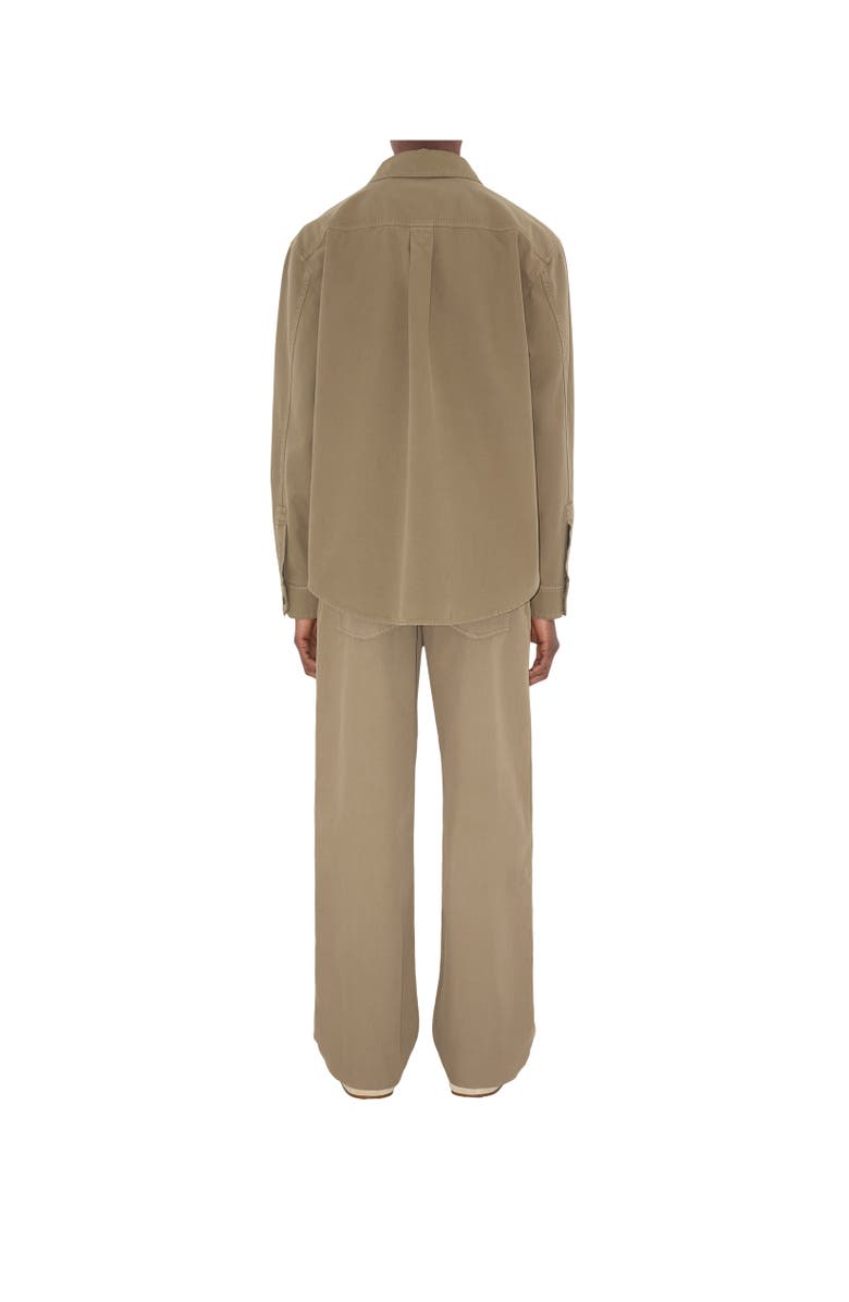 Burberry Cotton Overshirt, Alternate, color, Quill