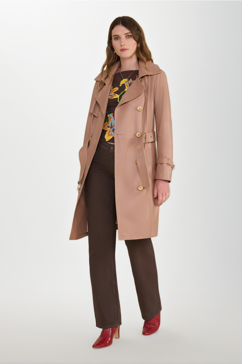 Soho Leather Jacket, Main, color, Mocha Brown