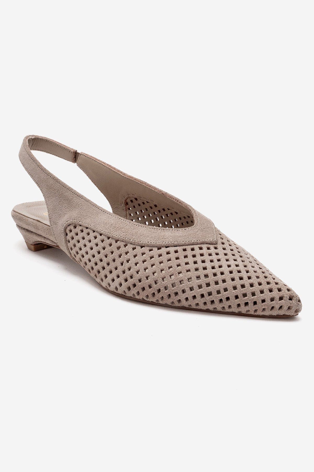 Lieve Leather Slingback Pump, Alternate, color, Beige Suede