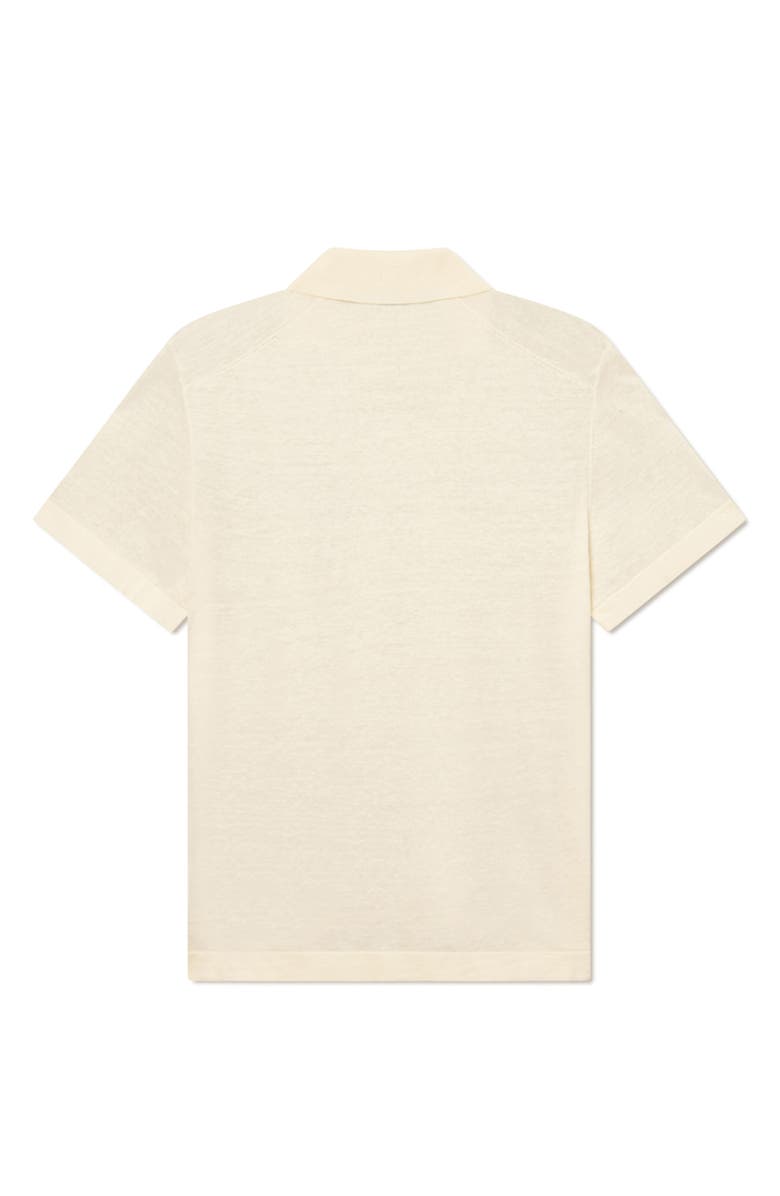 Les Deux Emmanuel Linen & Cotton Polo Sweater, Alternate, color, Ivory