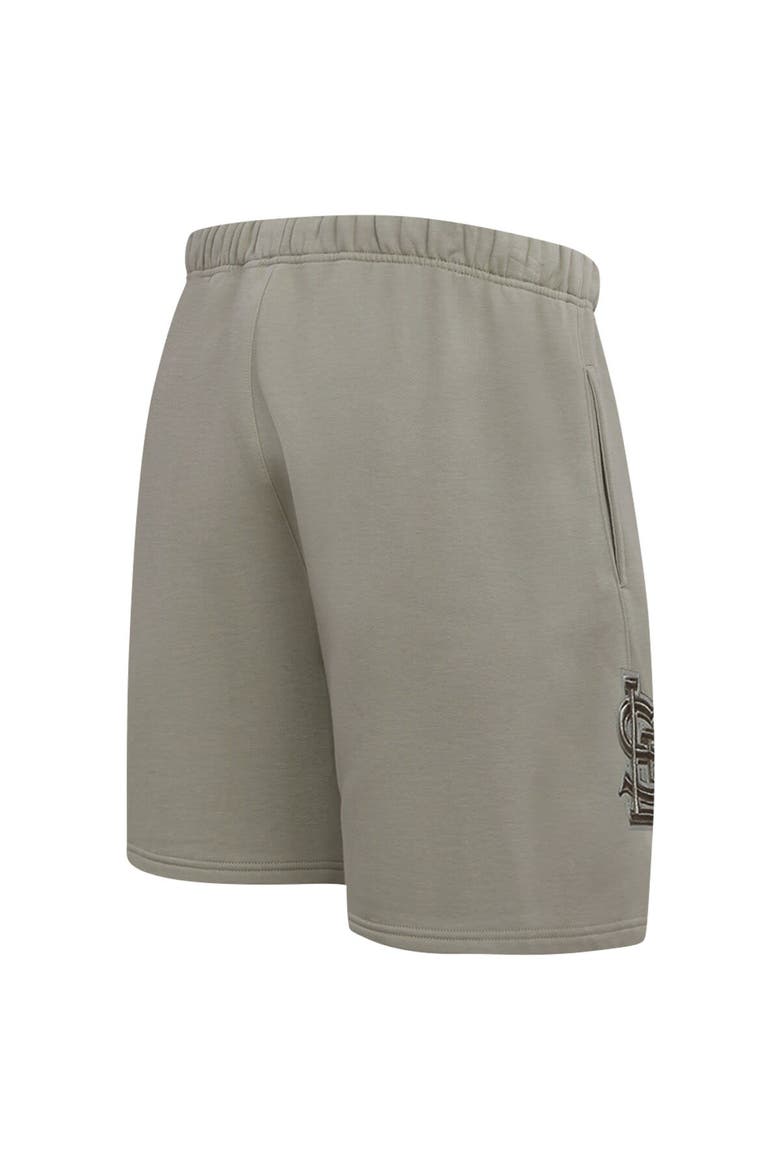 Men's Pro Standard Pewter St. Louis Cardinals Neutral Fleece Shorts, Alternate, color, Pewter
