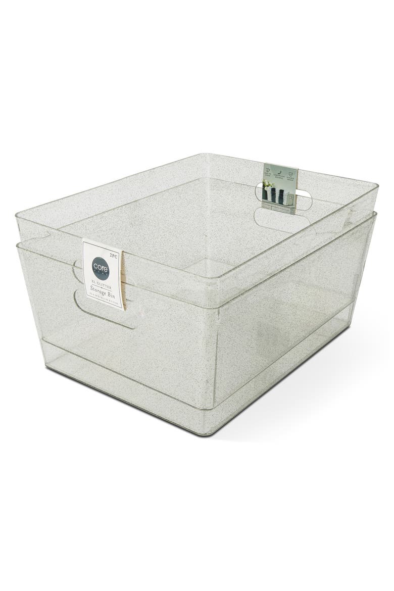 2-Pack Extra Large Storage Bins, Alternate, color, CLEAR