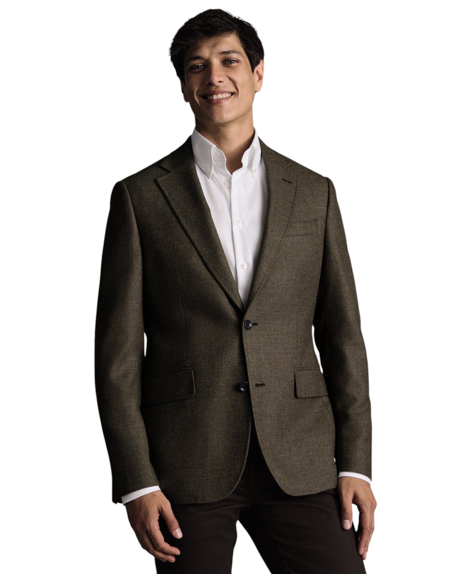 Wool Texture Slim Fit Jacket