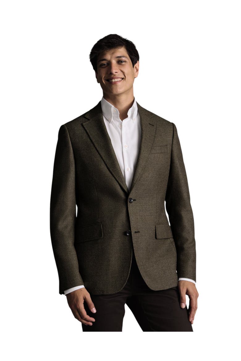 Wool Texture Slim Fit Jacket, Main, color, Stone