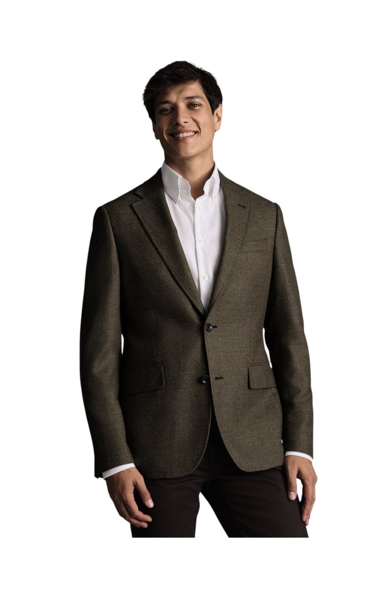 Charles Tyrwhitt Wool Texture Slim Fit Jacket, Main, color, Stone