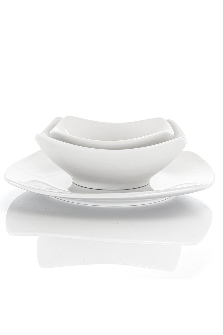 All U Need 45 Piece Dinnerware Cookware Combo Set, Alternate, color, White