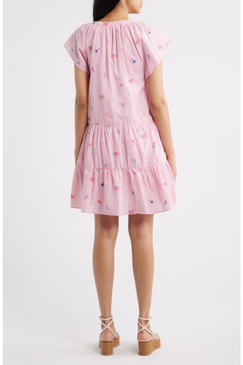 Norella Cotton Minidress, Alternate, color, PARADISE PUNCH CELEBRATION